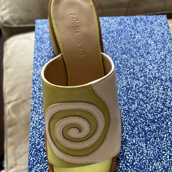 Paloma Wool Tornado Sandal in Green and White colors. Size EU 36/US 6 - Picture 4 of 7